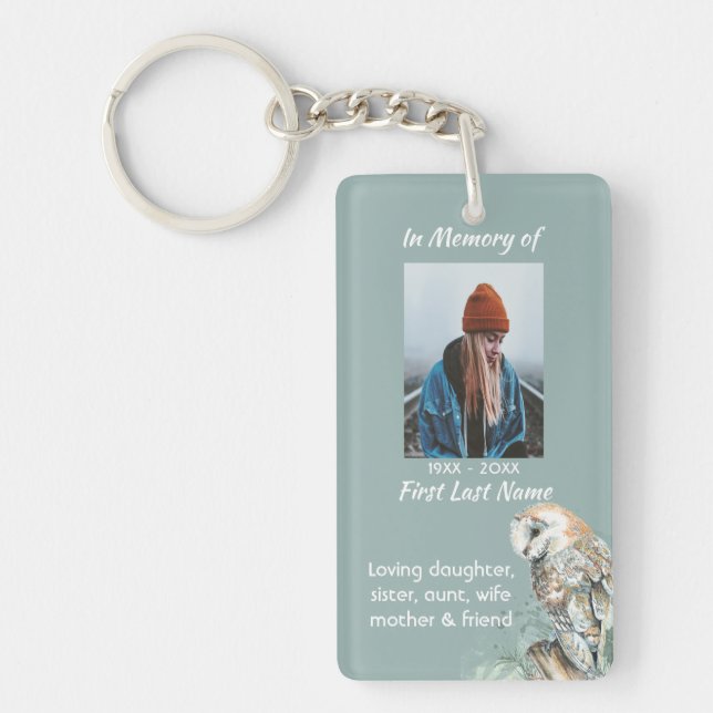 Mémoire mémorial aquarelle Barn Owl Bird (Devant)
