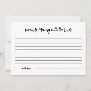 Mémoire préférée minimaliste avec la carte de mari