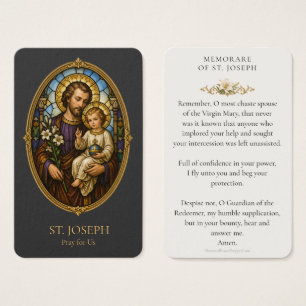 Memorare of St Joseph Prayer Holy Card