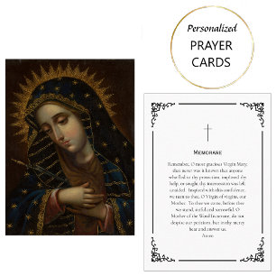 Memorare Virgin Mary Prayer Card