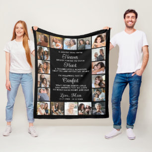 Memorial 18 Photos Hug From Heaven Poem Fleece Blanket