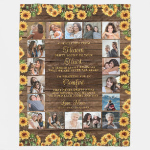 Memorial 18 Photos Hug From Heaven Sunflowers Fleece Blanket