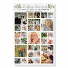 Memorial 33 Photo Collage Botanical Heart Leaves