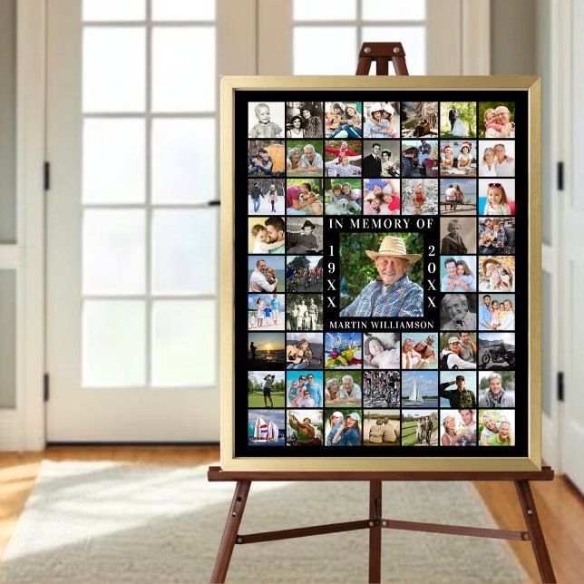 Memorial 55 Photo Collage In Memory Poster (Creator Uploaded)