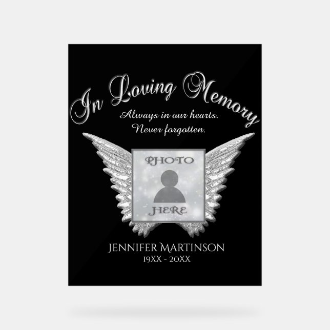 Memorial  acrylic sign (Front)