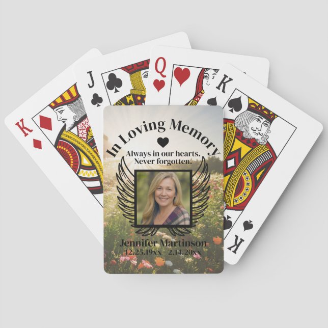 Memorial | Add Photo Playing Cards (Back)