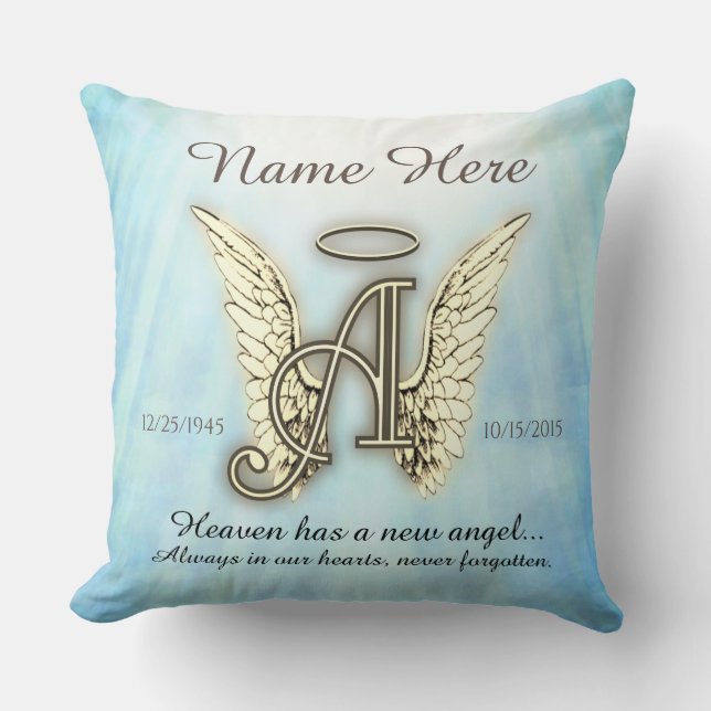 Memorial Angel Wings Pillow (Front)
