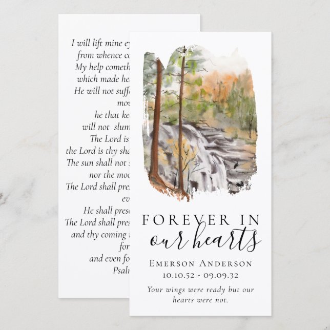 Memorial Bookmark | Forever in Our Hearts (Front/Back)