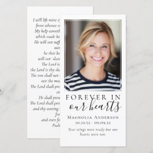 Memorial Bookmark   Forever in Our Hearts Photo