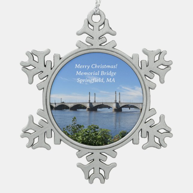 Memorial Bridge, Springfield, MA Ornament (Front)