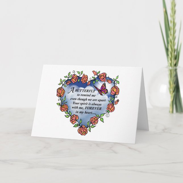 Memorial Butterfly Poem Card (Front)