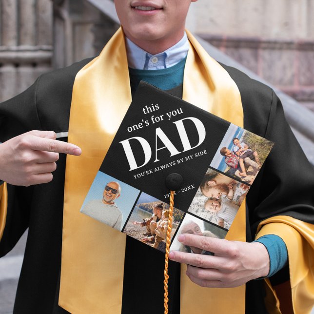 Memorial By My Side Dad Graduation Cap Topper (Creator Uploaded)