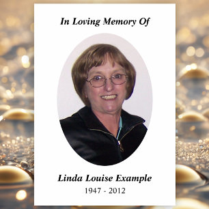 memorial card