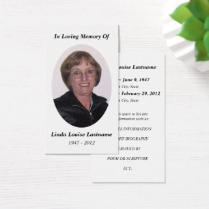 memorial card