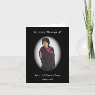 memorial card (black)