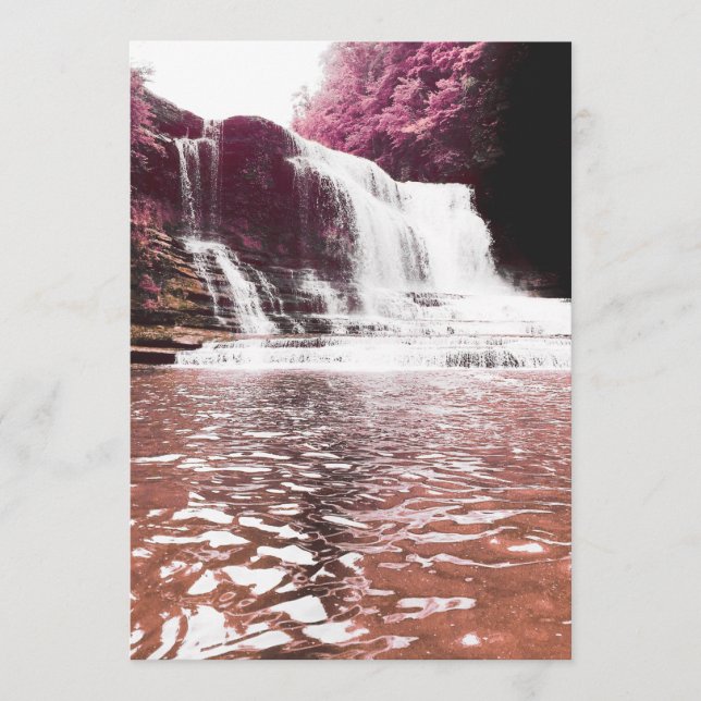 memorial card waterfall haze (Front)