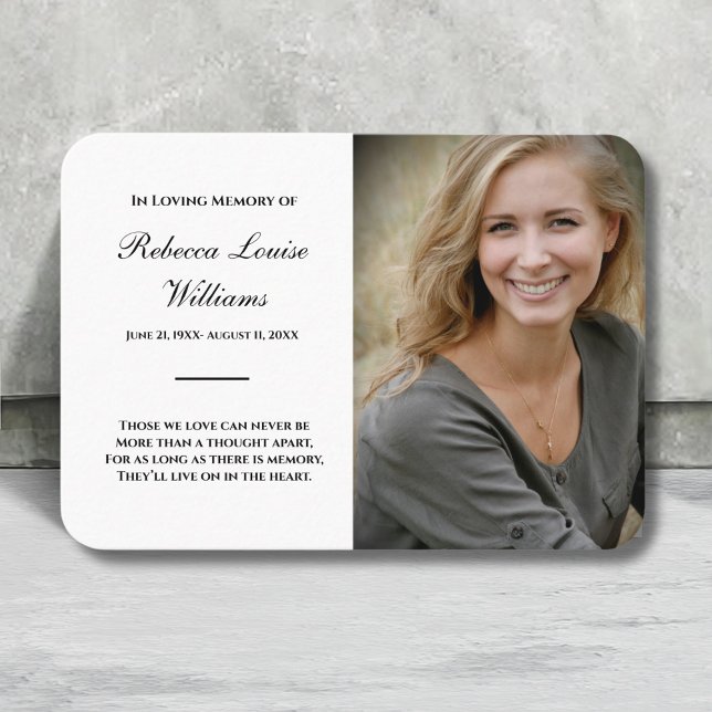 Memorial Card With Photo Funeral Black and White (Creator Uploaded)