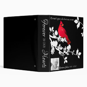 Memorial Cardinals Appear Remembrance Photo Book  Binder