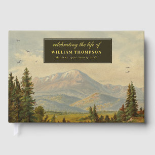 Memorial Celebrating Life Of Funeral Forest Nature Guest Book