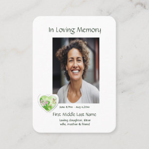 Memorial Celebration of Life Christian Hummingbird Business Card