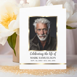 Memorial Celebration of Life Cross Gold Program