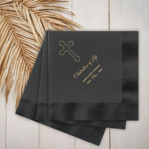 Memorial Celebration of Life  Foil Napkins