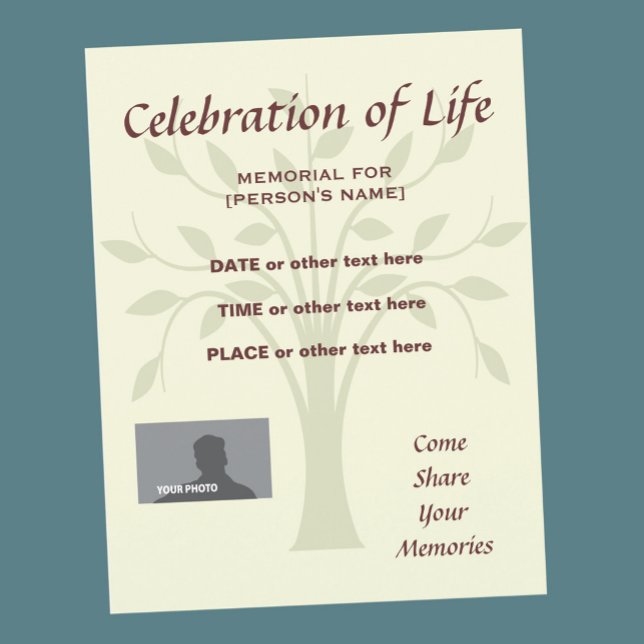 Memorial Celebration of Life Invitation Flyer (Creator Uploaded)