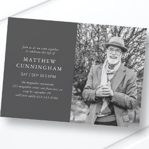 Memorial Celebration Of Life Modern Simple Invitation