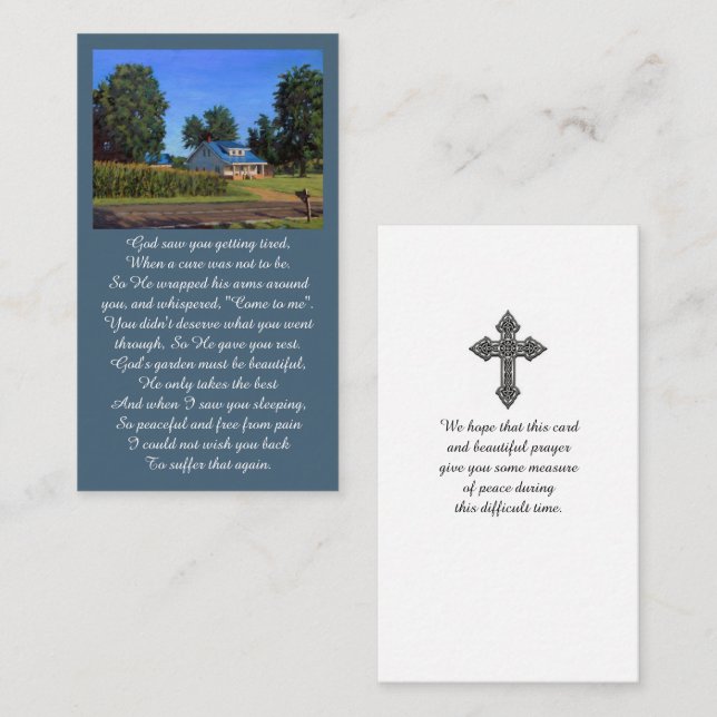 Memorial Celebration of Life Prayer Card (Front/Back)