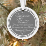 Memorial Christmas In Heaven Photo Acrylic Ornament<br><div class="desc">A Modern Christmas ornament with a special quote for your love ones. Add their name and date. Makes a perfect gift for yourself or someone special.</div>