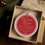 Memorial Christmas In Heaven Photo Ceramic Ornament<br><div class="desc">A Modern Christmas ornament with a special quote for your love ones. Add their name and date. Makes a perfect gift for yourself or someone special.</div>