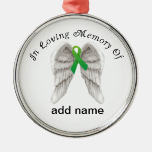 Memorial Christmas Ornament Green Ribbon
