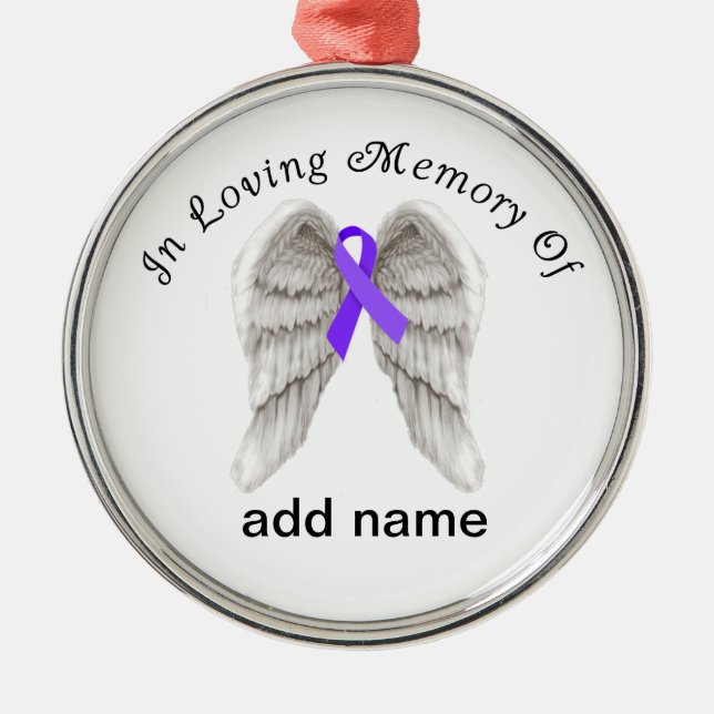 Memorial Christmas Ornament Pancreatic Cancer (Front)