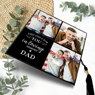Memorial Custom 3 Photo Collage Remembrance  Graduation Cap Topper