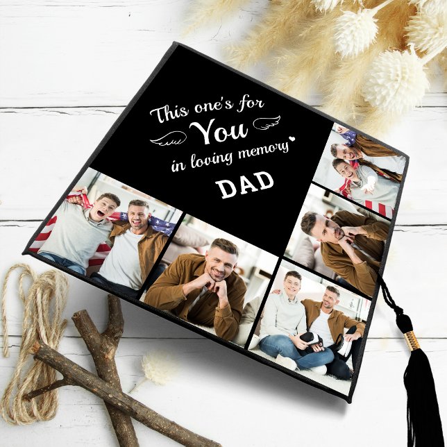 Memorial Custom 5 Photo Collage Graduate Keepsake Graduation Cap Topper (Creator Uploaded)