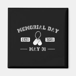 Memorial day 2021 50th anniversary veteran Memoria Magnet