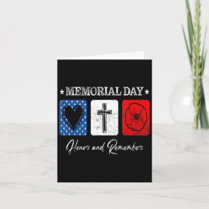 Memorial day 2022 veterans day usa flag red poppy card