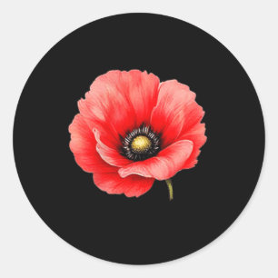 Memorial Day 2025 Usa Memorial Veterans Day Red Po Classic Round Sticker