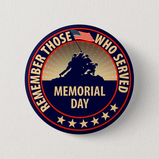 Memorial Day 2 Inch Round Button (Front)