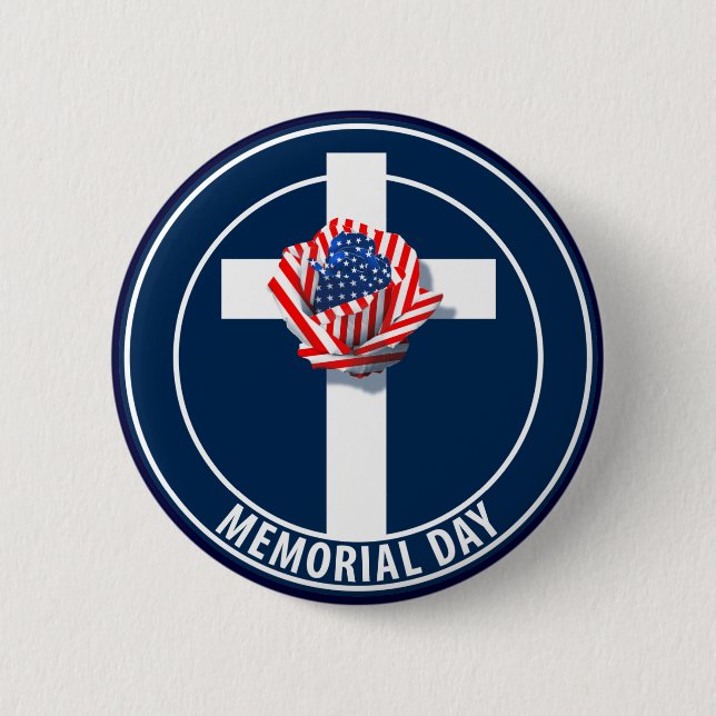 Memorial Day 2 Inch Round Button (Front)