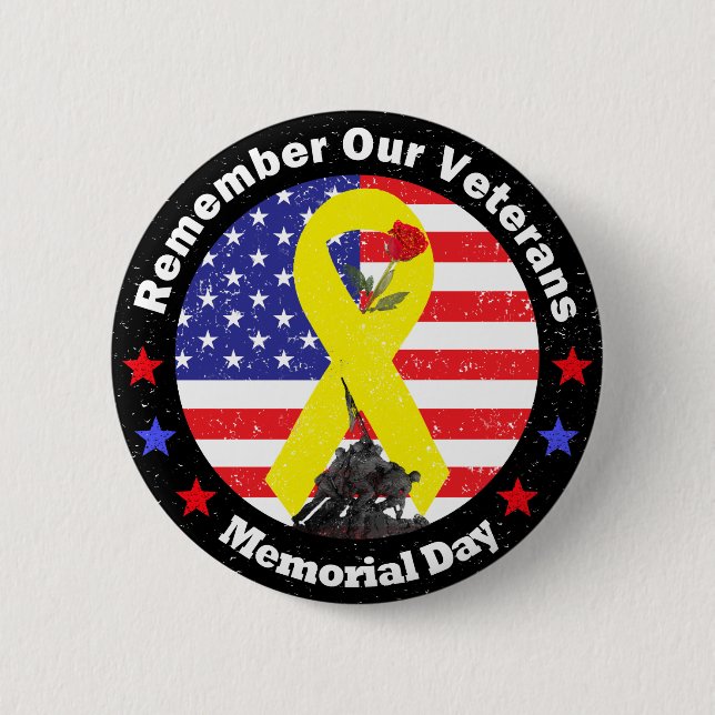 Memorial Day 2 Inch Round Button (Front)
