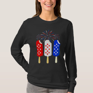 Memorial Day 4th Of July Holiday Patriotic Ice Cre T-Shirt