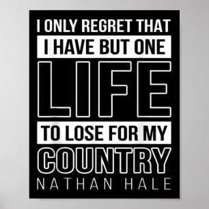 Memorial Day 4th Of July Patriotic Quote One Life Poster