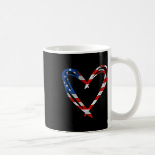 Memorial Day &amp; 4th July Partiotic Heart _1  Coffee Mug