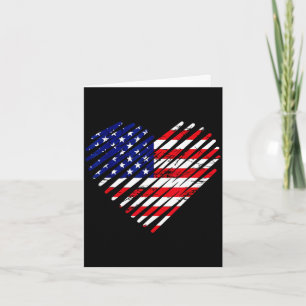 Memorial day amp 4th july partiotic heart mens Mem Card