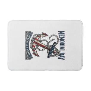 Memorial Day Anchor Remember Honor Vintage Shirt_1 Bath Mat