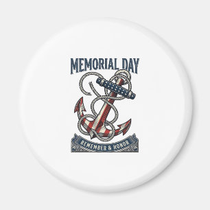 Memorial Day Anchor Remember Honor Vintage Shirt_1 Magnet