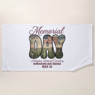 Memorial Day Arlington National Cemetery Beach Towel