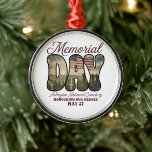 Memorial Day Arlington National Cemetery Metal Ornament