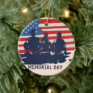 Memorial Day Barbecue Party Ceramic Ornament